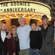 The cast and director of The Goonies: Joe Pantoliano, Jeff Cohen, Lupe Ontiveros, Richard Donner, Ke Huy Quan, Robert Davi, and Corey Feldman